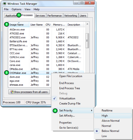 DVD Maker Burns Slow Task Manager